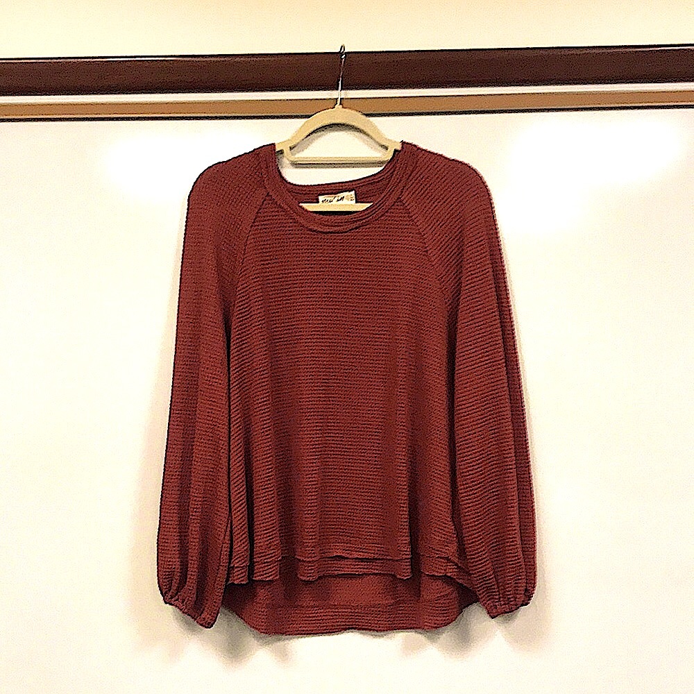 New in waffle knit long sleeve